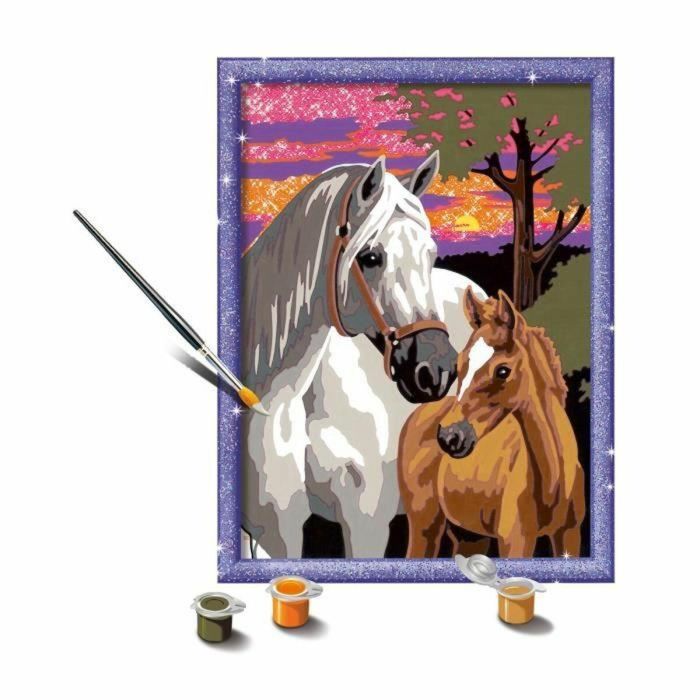 Ravensburger 25809 CreArt Kids Caballos al atardecer (18 x 24 cm) Kit de Pintura por Números, a partir de 9 años 5