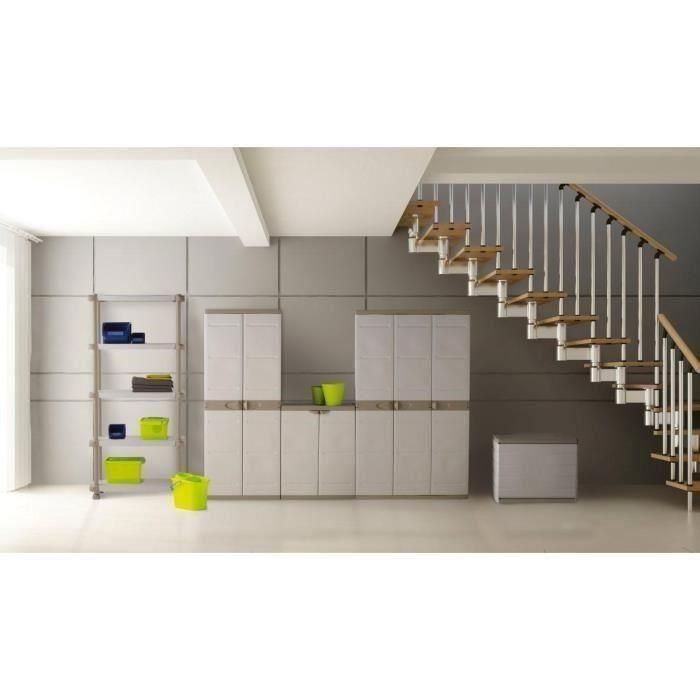 Plastiken Arcón 190L con ruedas Beige - Resina para exterior/interior - Caja de almacenamiento funcional 2 Plastiken Arcón 190L con ruedas Beige - Resina para exterior/interior - Caja de almacenamiento funcional 2