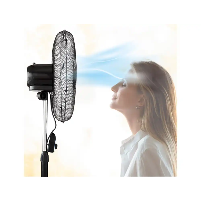 Avant Ventilador de pie Negro 3 velocidades, cabezal reclinable y oscilante, diámetro 120 (450mm) 3