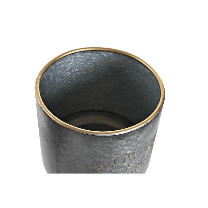 DKD Home Decor Macetero Loft de Metal, Set de 2 Macetas en Colores Gris y Negro, Diseño Desmontable 25 x 25 x 46 cm 2 DKD Home Decor Macetero Loft de Metal, Set de 2 Macetas en Colores Gris y Negro, Diseño Desmontable 25 x 25 x 46 cm 2