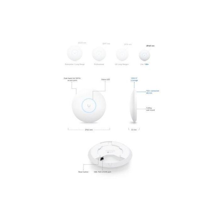 Punto Acceso Inalambrico Ubiquiti U6+ 3 Punto Acceso Inalambrico Ubiquiti U6+ 3