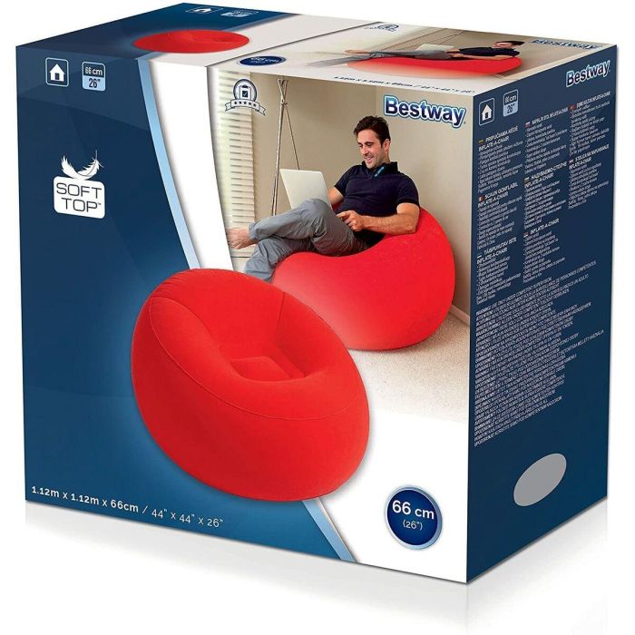 Bestway Sillon Hinchable Gigante Fashion Color Surtido 112x112x66 cm Interior 75052 11