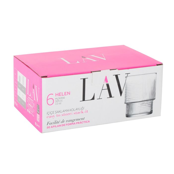 Set de 6 vasos Helen 325 cc - Lav (8 Cajas) 5 Set de 6 vasos Helen 325 cc - Lav (8 Cajas) 5