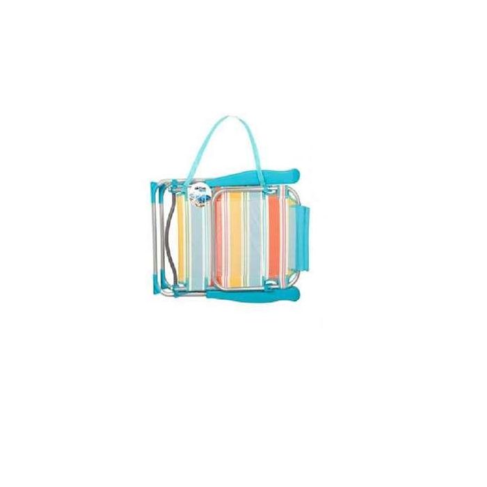Silla de playa alta aluminio plegable con cojin y asas 48x60x90 cm Silla de playa alta aluminio plegable con cojin y asas 48x60x90 cm