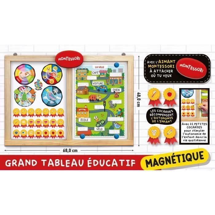 Gran tablero educativo de madera - LISCIANI - Calendario, estaciones y emociones 4