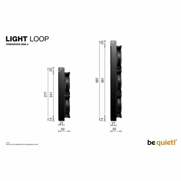 be quiet! LIGHT LOOP 360mm ARGB Refrigeración Líquida AIO para CPU - Negro 14