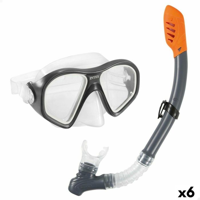Gafas de Buceo con Tubo Intex Reef Rider Azul 5
