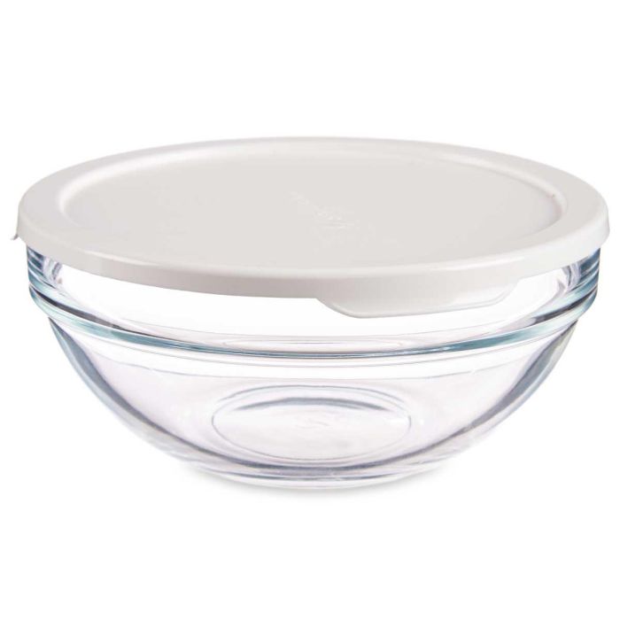Pasabahce Fiambrera Redonda Chefs 595 ml Blanca Vidrio y Plástico 14x14x6.3 cm (Set de 6) 1 Pasabahce Fiambrera Redonda Chefs 595 ml Blanca Vidrio y Plástico 14x14x6.3 cm (Set de 6) 1