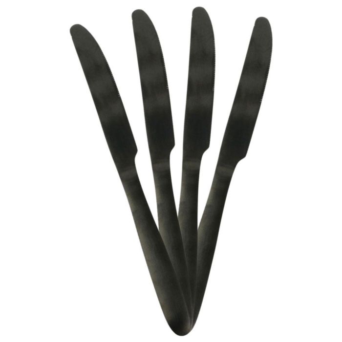 Home Deco Factory Cubertería 16 Piezas Negra Colección Lounge Acero Inoxidable 3