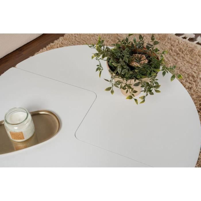 Mesa de Centro Blanco 90 x 41 x 90 cm 12 Mesa de Centro Blanco 90 x 41 x 90 cm 12