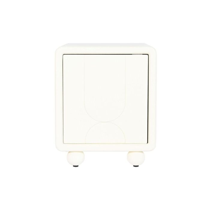 Mesita De Noche Moderno DKD Home Decor Blanco 40 x 55 x 45 cm 4