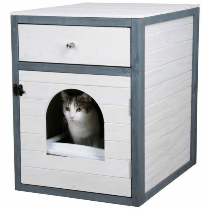 Kerbl KER4018653963708 Caja de arena para gatos IDA, 58 x 45 x 60 cm, Blanco/azul 2 Kerbl KER4018653963708 Caja de arena para gatos IDA, 58 x 45 x 60 cm, Blanco/azul 2