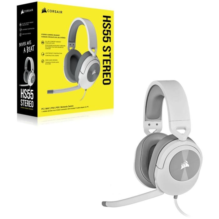 Corsair Gaming HS55 Cascos Blancos - CA-9011261-UE 3 Corsair Gaming HS55 Cascos Blancos - CA-9011261-UE 3