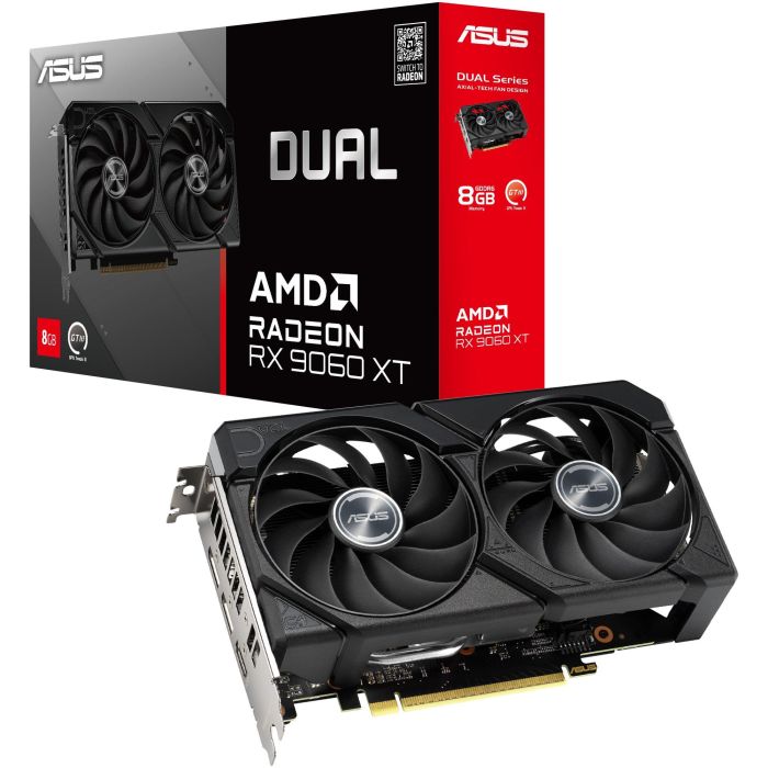 ASUS DUAL-RX9060XT-8G Tarjeta Gráfica AMD Radeon RX 9060 XT 8 GB GDDR6 PCI Express 5.0 Refrigeración Dual Fan Activa Resolución 8K 6 ASUS DUAL-RX9060XT-8G Tarjeta Gráfica AMD Radeon RX 9060 XT 8 GB GDDR6 PCI Express 5.0 Refrigeración Dual Fan Activa Resolución 8K 6
