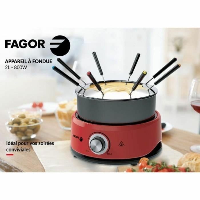 Máquina de fondue - FAGOR - FGF800 - 8 personas - Capacidad: 1,6L - Termostato regulable 1