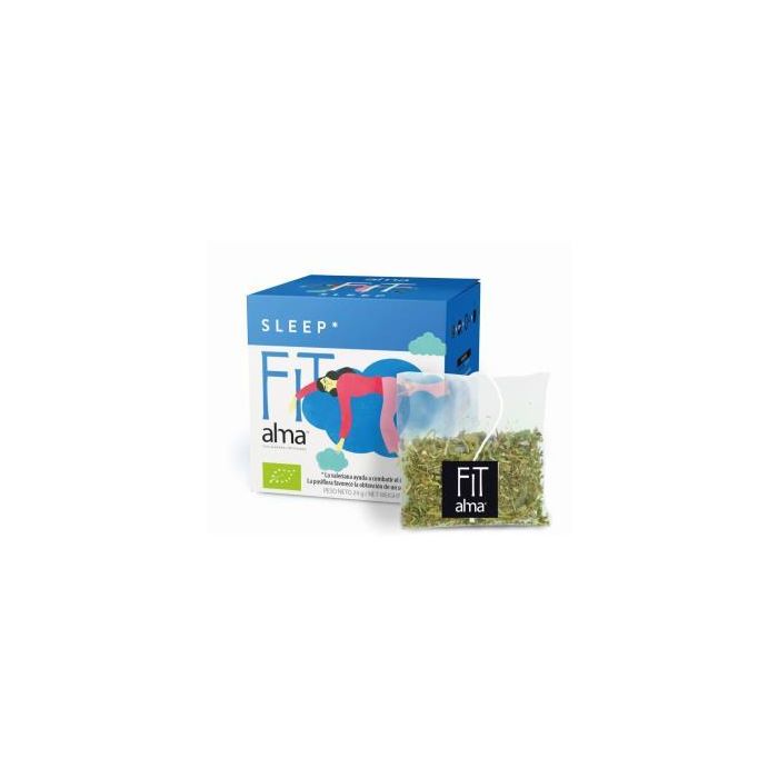 Alma Fit Infusiones Sleep para Sueño Reparador con Valeriana y Pasiflora – 12 Bolsitas Eco Veganas