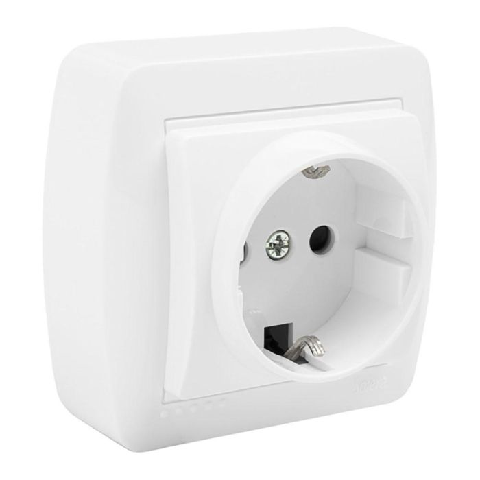Solera Base bipolar 2P+T T/TL superficie mural 74x72x28mm, 10A 250V, blanco 0 Solera Base bipolar 2P+T T/TL superficie mural 74x72x28mm, 10A 250V, blanco 0