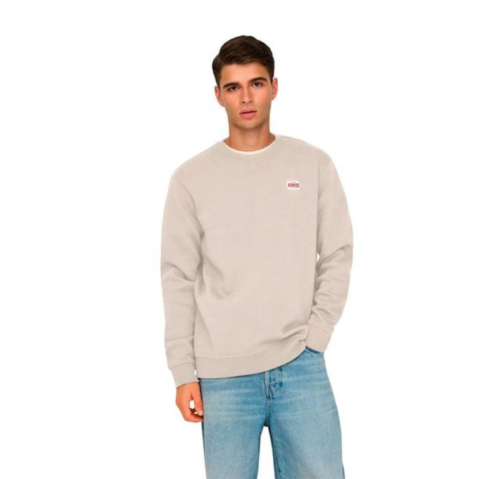 Sudadera sin Capucha Hombre Only & Sons Onsdawson Reg Crew Vd Blanco M 2