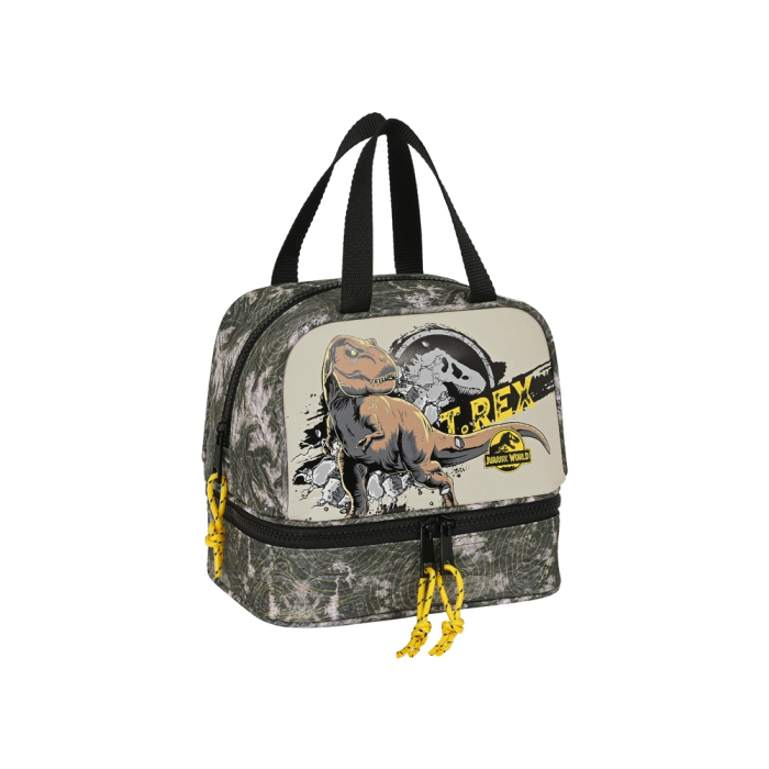 Portameriendas Jurassic World Warning Gris 20 x 20 x 15 cm 0 Portameriendas Jurassic World Warning Gris 20 x 20 x 15 cm 0