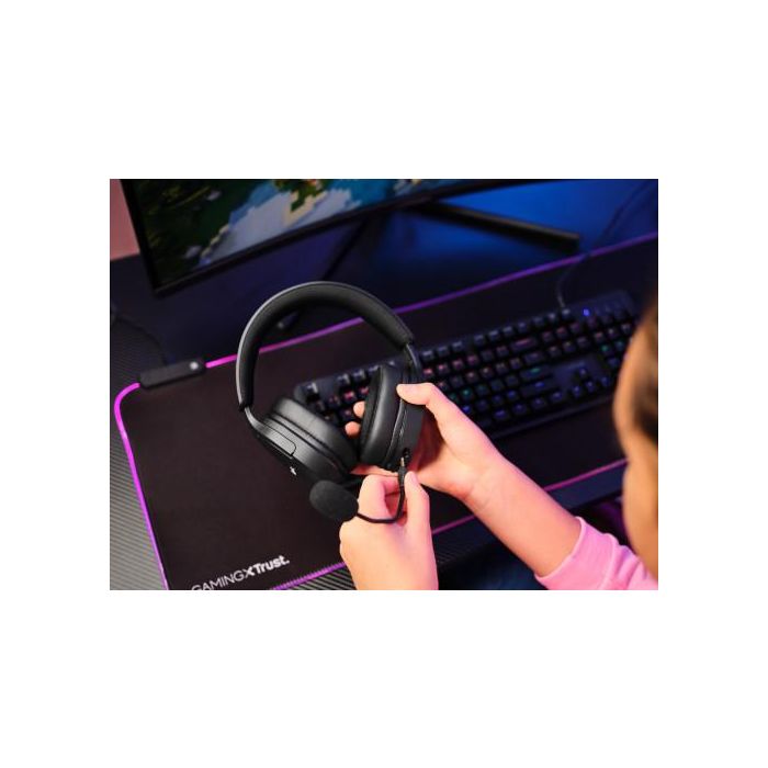 Trust Gaming GXT 491 Fayzo Auriculares Gaming Inalámbricos Dual Micrófono Cancelación Ruido Sonido Envolvente 7.1 Multiplataforma Negros 10 Trust Gaming GXT 491 Fayzo Auriculares Gaming Inalámbricos Dual Micrófono Cancelación Ruido Sonido Envolvente 7.1 Multiplataforma Negros 10