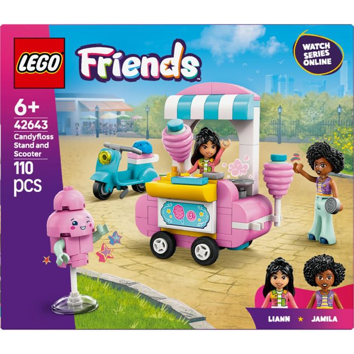 LEGO Friends 42643 - Puesto de Algodón de Azúcar y Moto, Set de Construcción con 2 Minipersonajes y Accesorios. Edad +6 años. 11