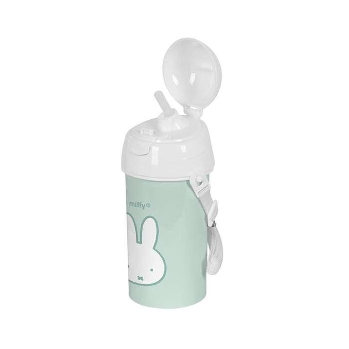 Botella con Tapa y Pajita Miffy Menta Menta PVC 500 ml 1 Botella con Tapa y Pajita Miffy Menta Menta PVC 500 ml 1