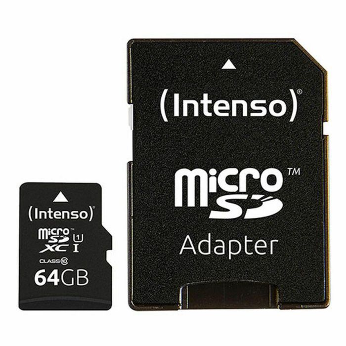 Tarjeta de Memoria Micro SD con Adaptador INTENSO 64 GB Tarjeta de Memoria Micro SD con Adaptador INTENSO 64 GB
