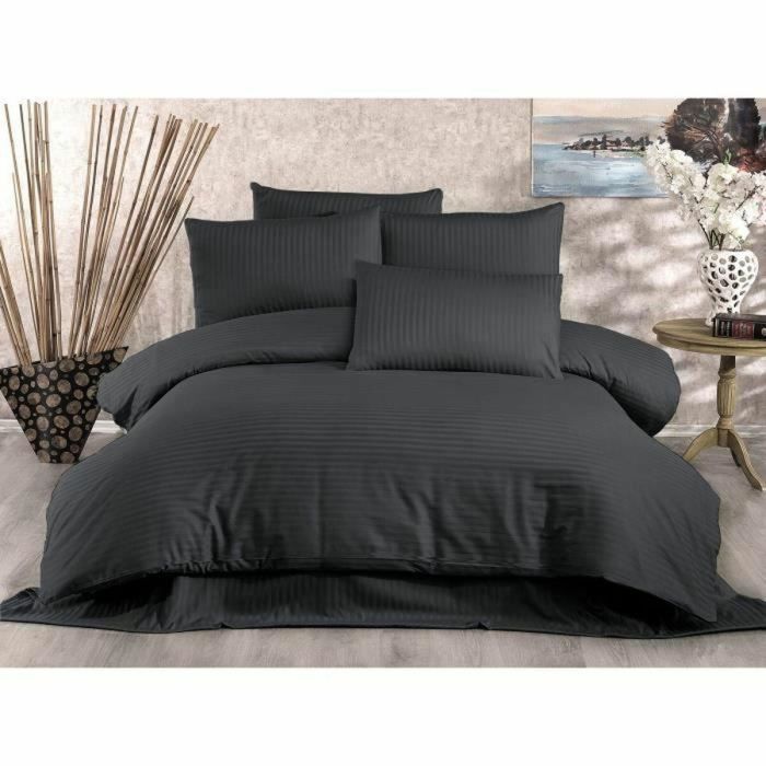 Juego de Cama ASI8683342999489 - Funda Nórdica 220x240 cm + 2 Fundas Almohada 60x60 cm - 80% Algodón 20% Poliéster - Antracita 4 Juego de Cama ASI8683342999489 - Funda Nórdica 220x240 cm + 2 Fundas Almohada 60x60 cm - 80% Algodón 20% Poliéster - Antracita 4