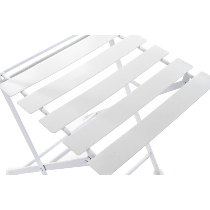 Conjunto de Mesa con 2 Sillas DKD Home Decor Blanco 80 cm 60 x 60 x 70 cm (3 pcs) 3 Conjunto de Mesa con 2 Sillas DKD Home Decor Blanco 80 cm 60 x 60 x 70 cm (3 pcs) 3