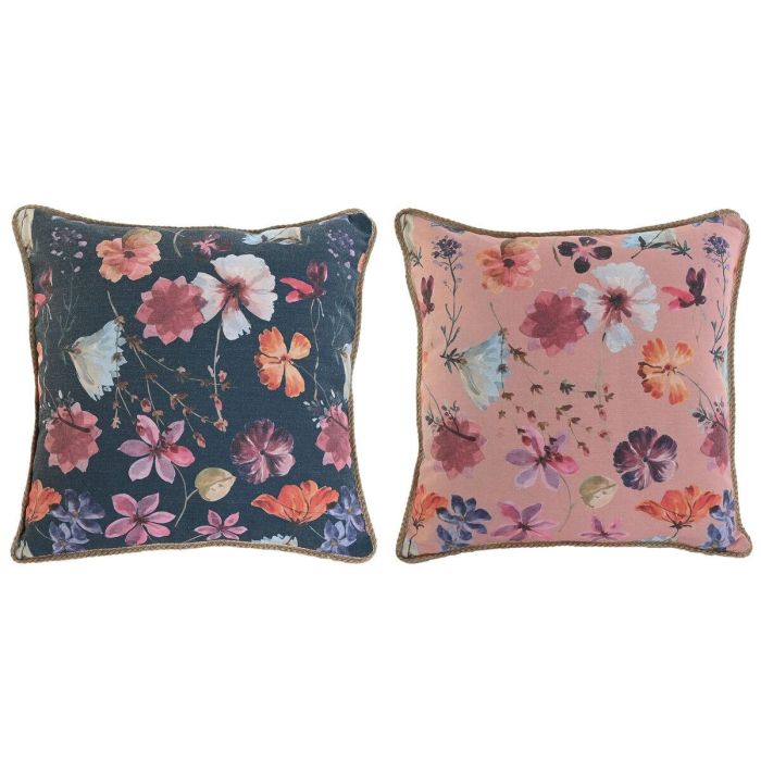 Cojin Romantico DKD Home Decor Multicolor 5 x 45 x 45 cm (2 Unidades)