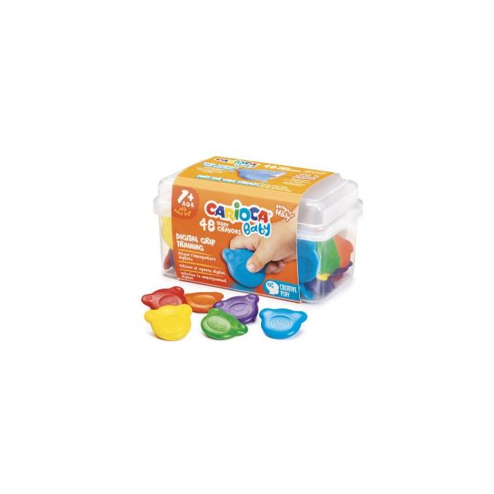 Carioca 42958 Teddy Crayons BABY - Caja de 48 unidades para bebés