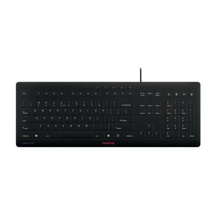 CHERRY STREAM PROTECT KEYBOARD Corded US-Layout schwarz 0 CHERRY STREAM PROTECT KEYBOARD Corded US-Layout schwarz 0