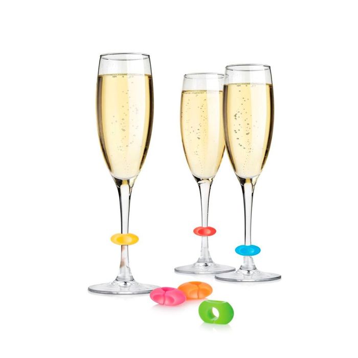 Tescoma Marcadores de Copas Uno vino, Juego de 12 Unidades, Colores Surtidos 1 Tescoma Marcadores de Copas Uno vino, Juego de 12 Unidades, Colores Surtidos 1