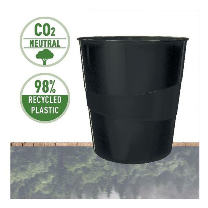 Cubo de basura Leitz Negro Papel