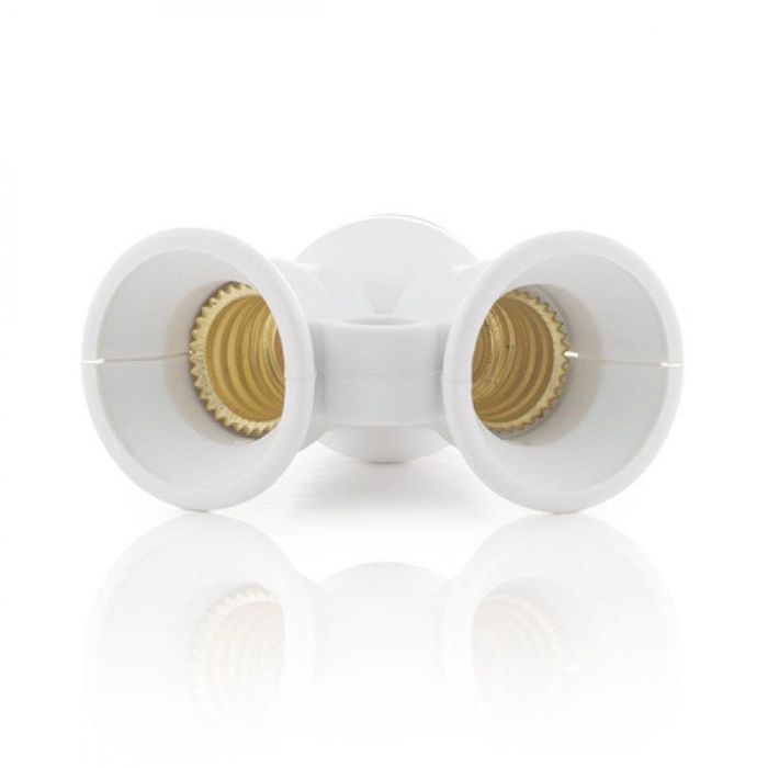 Adaptador E27 a 2 X E14 1 Adaptador E27 a 2 X E14 1