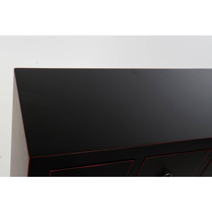 DKD Home Decor Cajonera Oriental Masako con 6 Cajones y 2 Puertas de Madera de Abeto y MDF, Negro y Rojo, 63x27x101 cm 1 DKD Home Decor Cajonera Oriental Masako con 6 Cajones y 2 Puertas de Madera de Abeto y MDF, Negro y Rojo, 63x27x101 cm 1