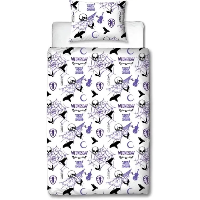 Wednesday WED3700891712460 Juego de Cama Reversible Microfibra Funda Nórdica 140 x 200 cm Funda Almohada 63 x 63 cm 1