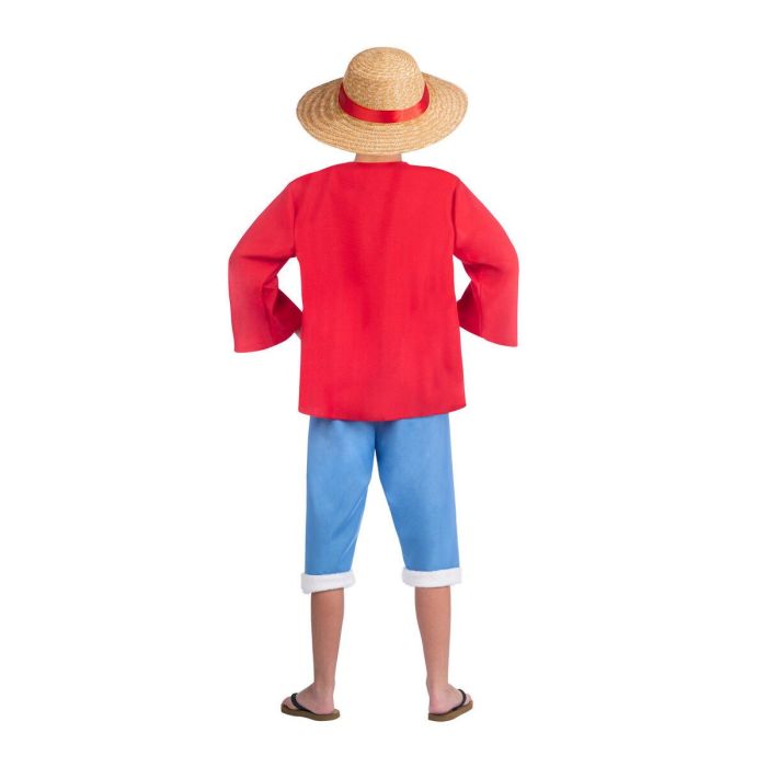 Disfraz luffy sombrero, chaqueta, camiseta, fajín y pantalón talla m 1