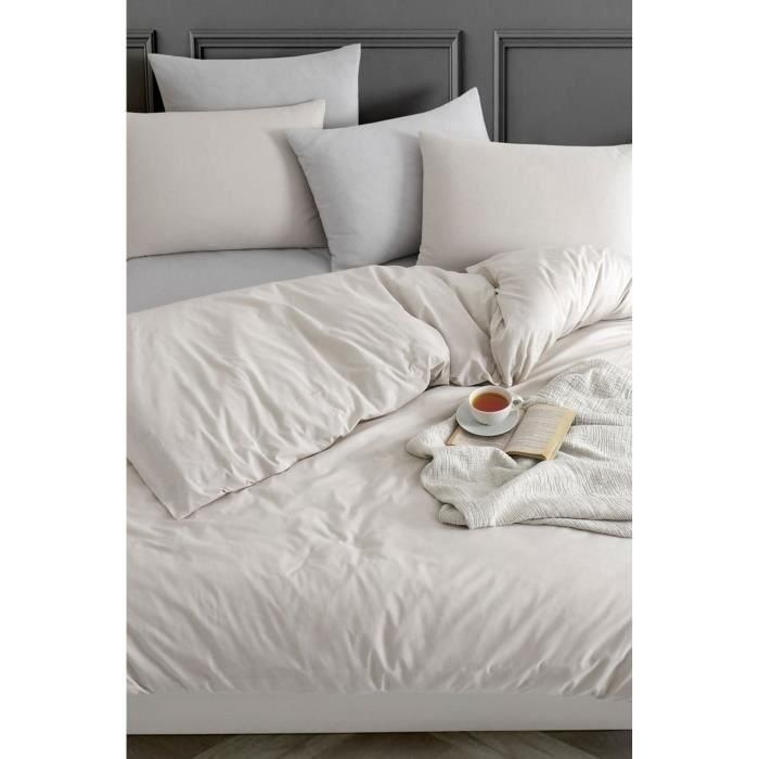 Juego de Cama ASI8684283020133 - Funda Nórdica 220x240 cm + 2 Fundas Almohada 60x60 cm - 70% Algodón, 30% Poliéster - Beige 3 Juego de Cama ASI8684283020133 - Funda Nórdica 220x240 cm + 2 Fundas Almohada 60x60 cm - 70% Algodón, 30% Poliéster - Beige 3