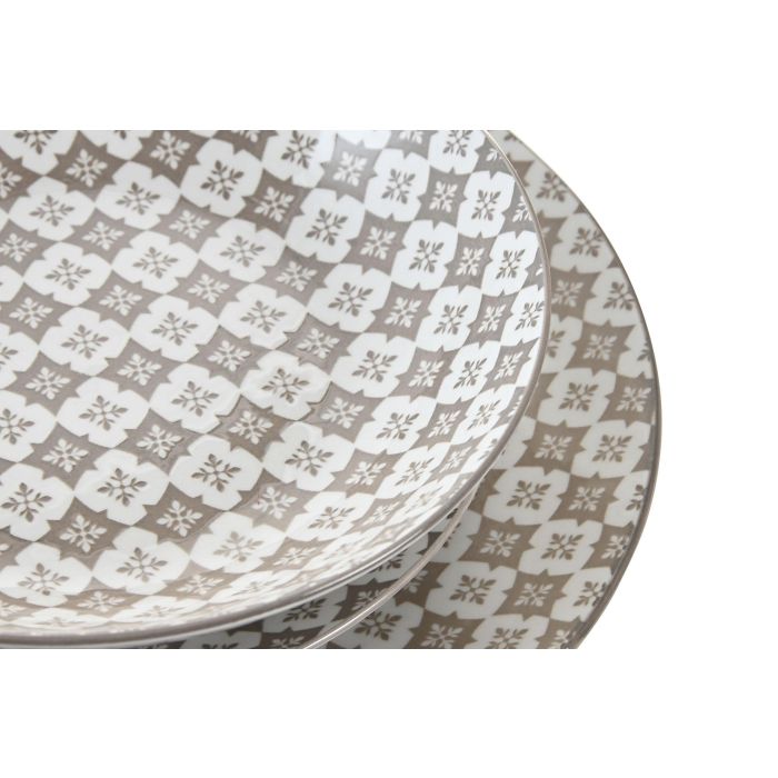 Vajilla Moderno DKD Home Decor Beige 27 x 2 x 27 cm Set de 18 2 Vajilla Moderno DKD Home Decor Beige 27 x 2 x 27 cm Set de 18 2