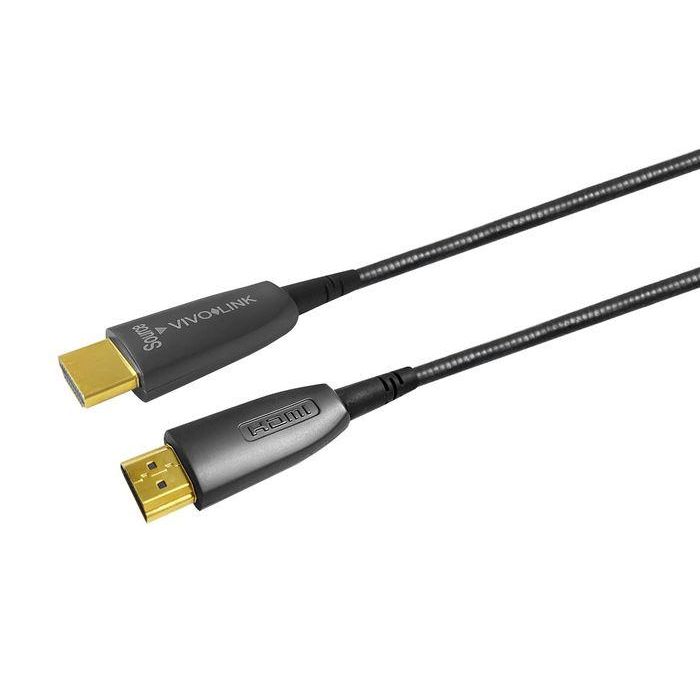 Vivolink Cable HDMI 4K Óptico Blindado 100m en Tambor - Fibra HDMI 2.0 HDR 18Gbps 1