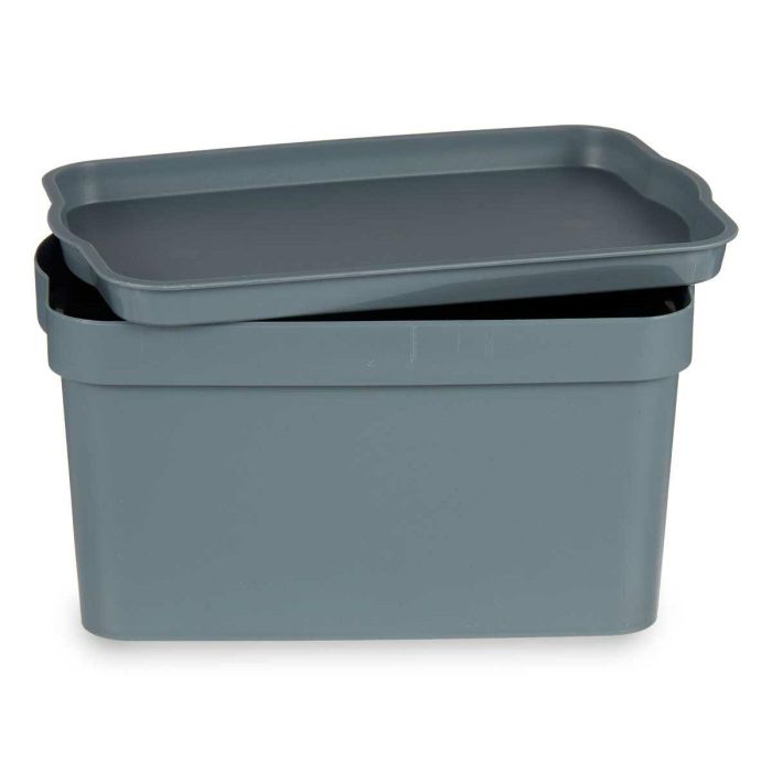 Caja Multiusos Gris Plástico 2,3 L (13,5 x 11 x 20 cm) (24 Unidades) 2