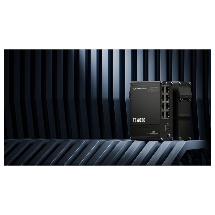 Teltonika TSW030 Switch Ethernet de 8 Puertos RJ45 10/100Mbps No Administrado Montaje Carril DIN 7