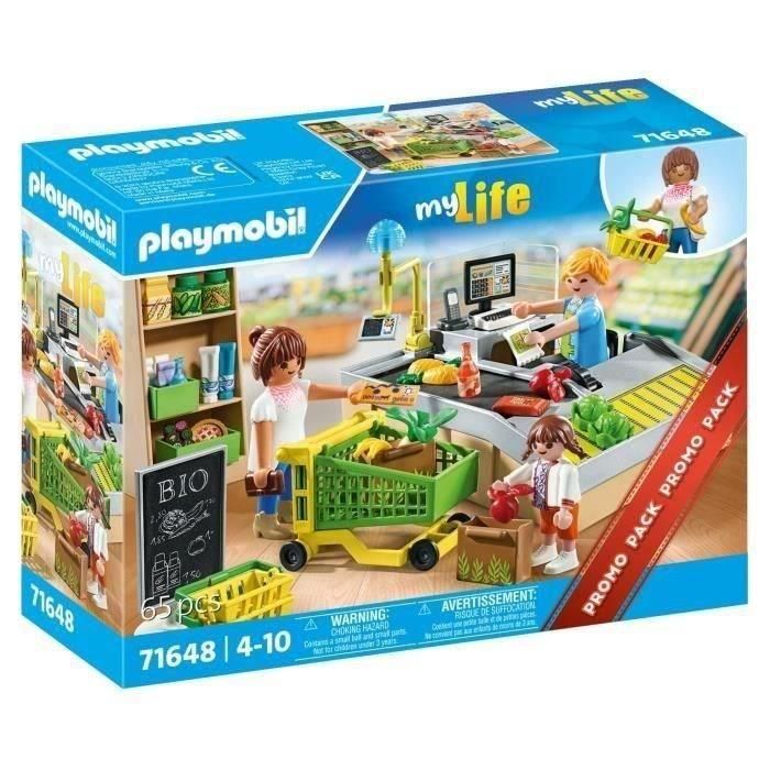 Playmobil 71648 Caja de Supermercado My Life Shopping Pack Promocional, 65 Piezas, Edades 4+