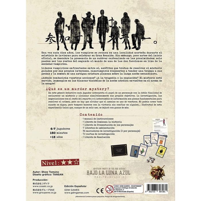 GDM Juego de Mesa Murder Mystery - Para 6-7 Jugadores, Edad 10+, 120 Minutos de Juego 2 GDM Juego de Mesa Murder Mystery - Para 6-7 Jugadores, Edad 10+, 120 Minutos de Juego 2