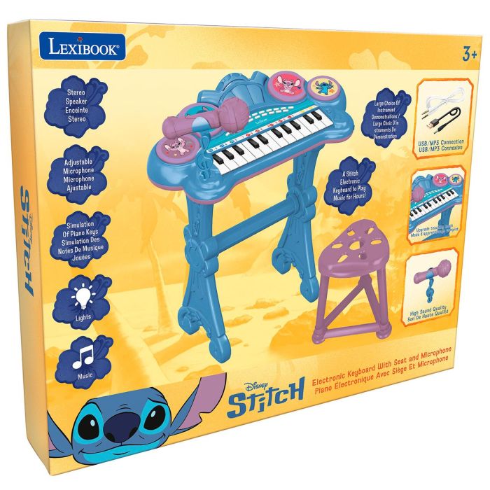 Lexibook Teclado Electrónico C/Micro Stitch K707D con Efectos de Luz y Melodías Demo 2 Lexibook Teclado Electrónico C/Micro Stitch K707D con Efectos de Luz y Melodías Demo 2
