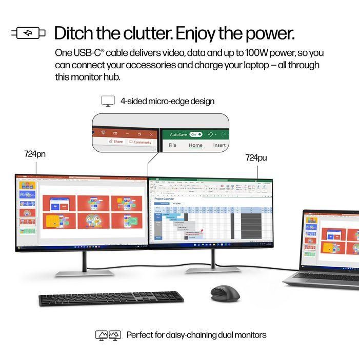 HP 724pu Monitor Series 7 Pro 24 pulgadas WUXGA USB-C con Relación 16:10, Hub de Productividad y Precisión de Color 6 HP 724pu Monitor Series 7 Pro 24 pulgadas WUXGA USB-C con Relación 16:10, Hub de Productividad y Precisión de Color 6