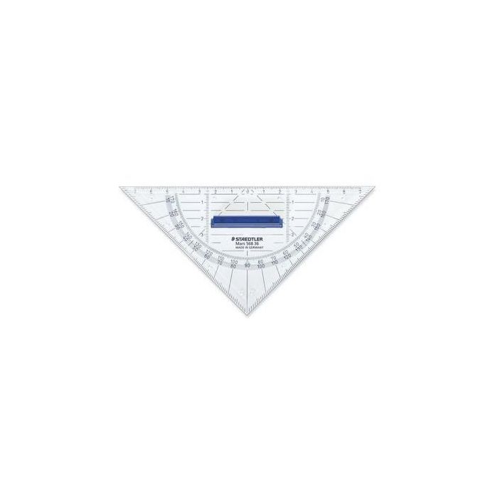 STAEDTLER Geodreieck 16cm P.styrol m.Griff tr Escuadra Transparente de Poliestireno con Asa 16 cm