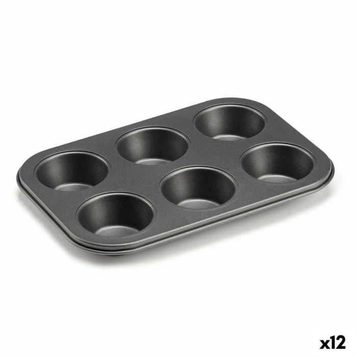 Molde para Horno Kinvara Gris oscuro 18,7 x 3,5 x 26,5 cm (6 Piezas) (12 Unidades) 0 Molde para Horno Kinvara Gris oscuro 18,7 x 3,5 x 26,5 cm (6 Piezas) (12 Unidades) 0