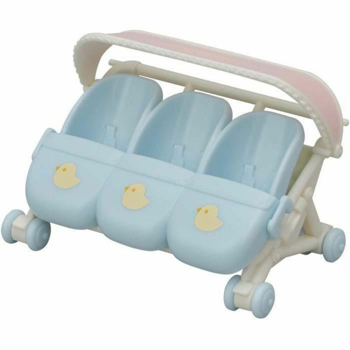 Sylvanian Families Cochecito Triple para Trillizos con Ruedas y Manta Extraíble +3 años 2 Sylvanian Families Cochecito Triple para Trillizos con Ruedas y Manta Extraíble +3 años 2